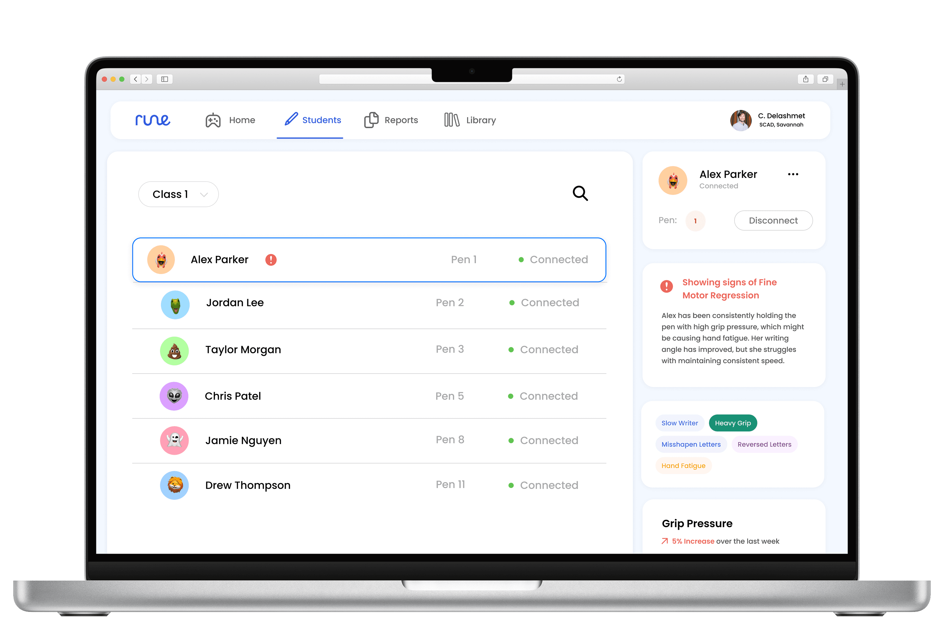 The Rune desktop UI shown on a MacBook Pro
